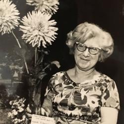 Location: San Jose, Ca
Date: 1970s?
This is Eleanor Vennum who the flower was named after. This was t