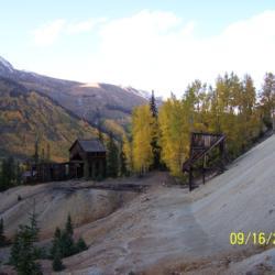 Location: old mine site near the Million Dollar Highway - Ouray Co., Colorado
Date: 2006-09-16
Aspen leaves (yellow) changing colors for fall.